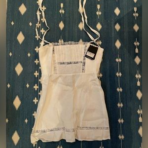Reformation Domingo Dress - NWT, white linen short dress